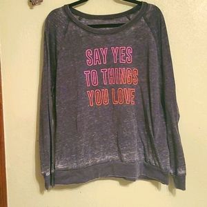 Long sleeve de-stressed tee shirt